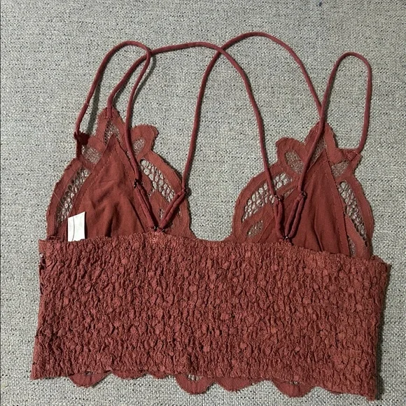 Free people Lace Bralette in Rust - Picture 3 of 4